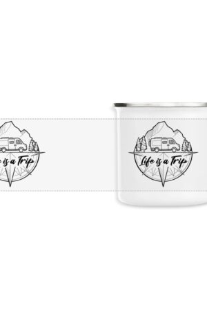 Mug émaillé - Life is a trip - panoramique