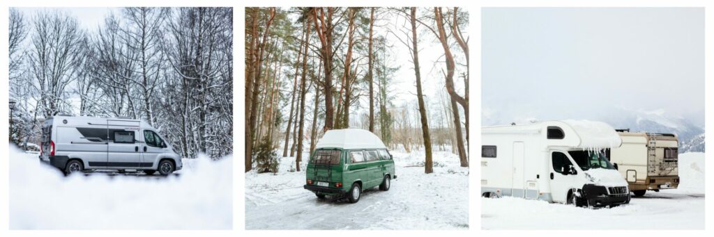 L'hiver en van et camping car
