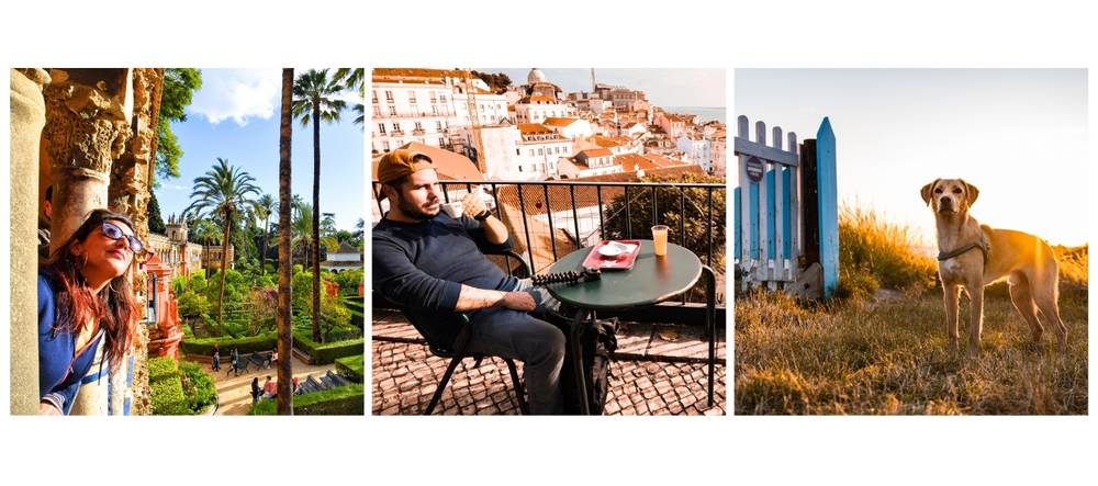 alt="Voyager en van en septembre, matin frais et café en plein air"