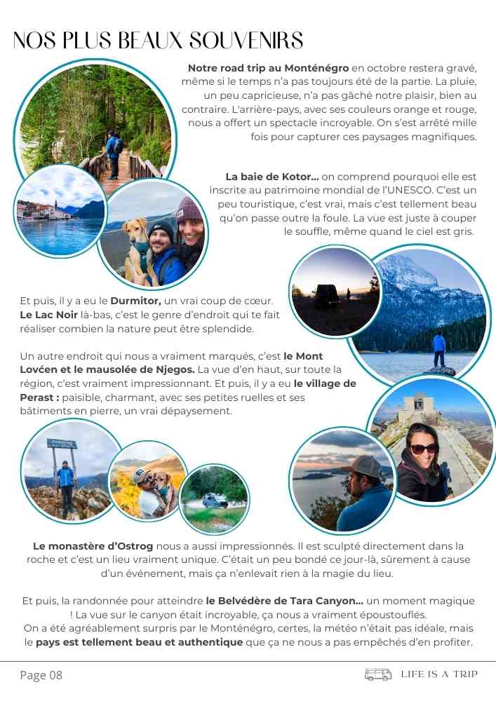 Meilleur itinéraire monténégro en van