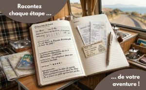 Alt : Carnet Road Trip Essentiel – journal de voyage 9 semaines